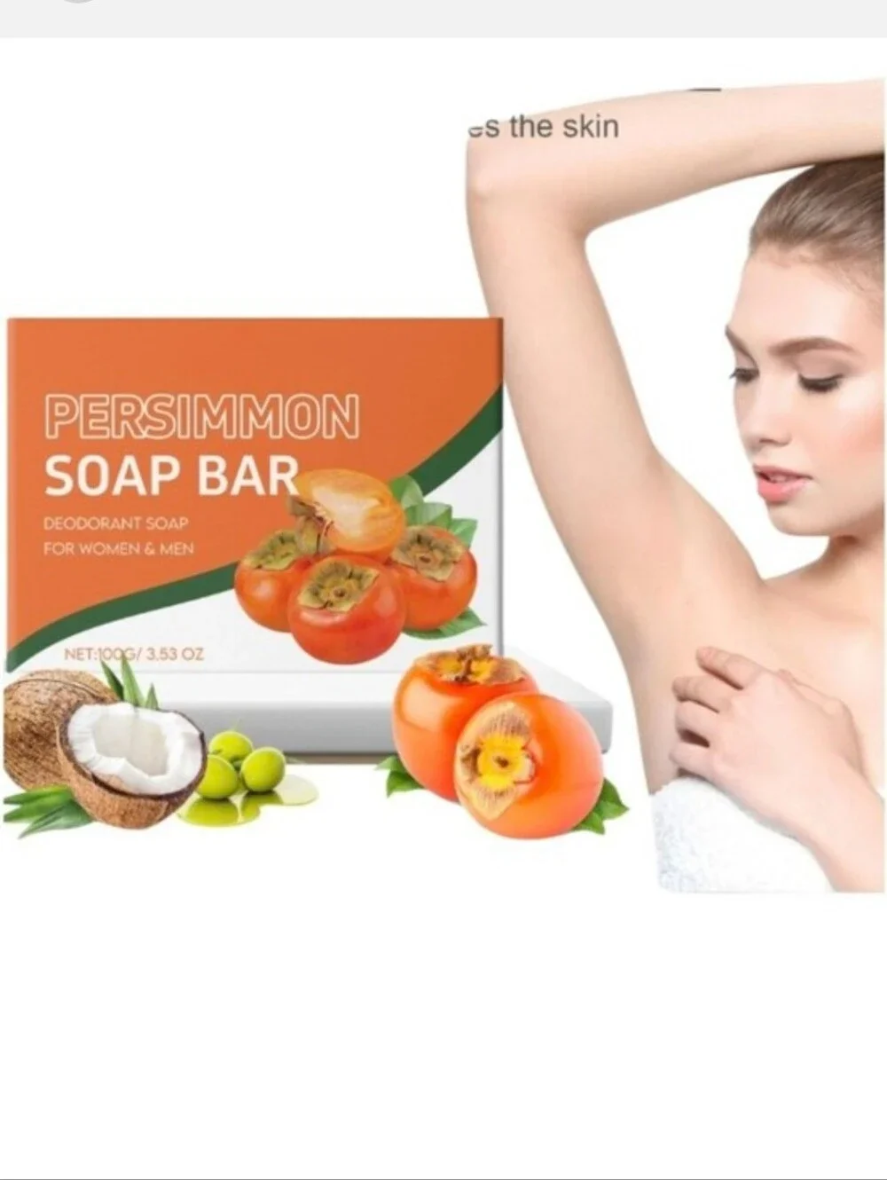 Persimmon Hand Soap Bar — Bright Orange Nourishing Cleanse